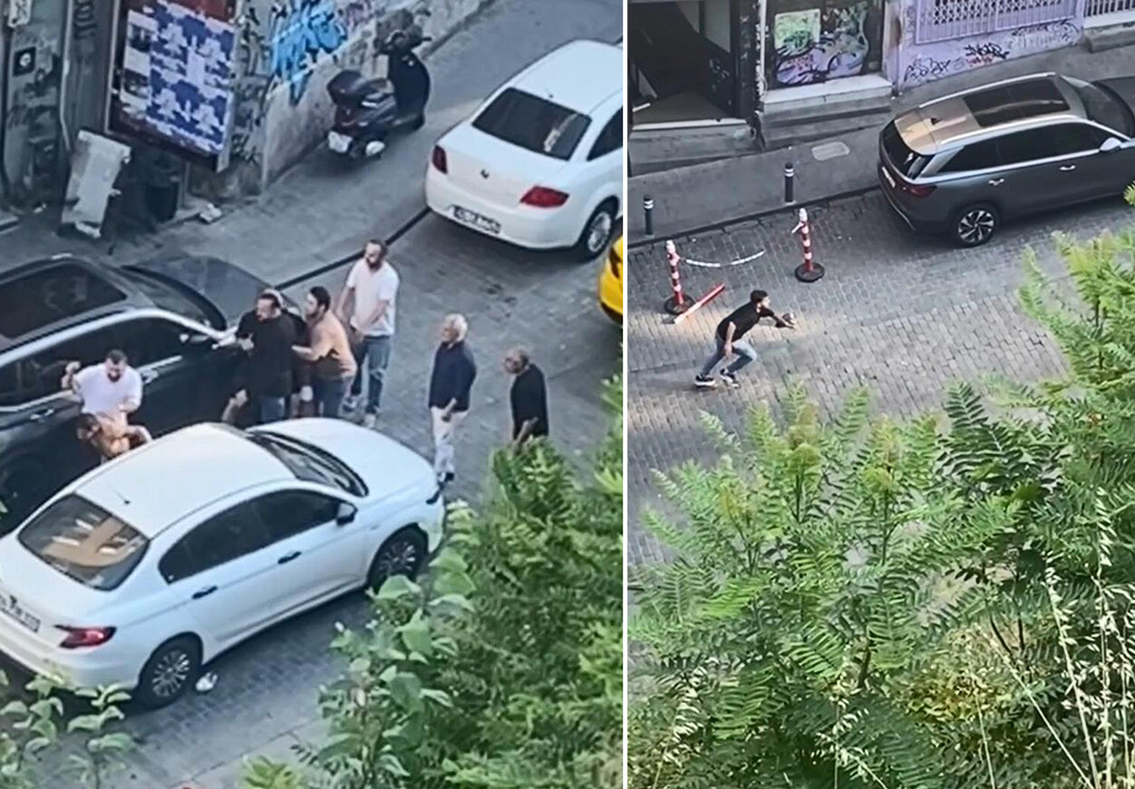 Beyoğlu'nda Tehlikeli Anlar: Trafiği Tehlikeye Atan Şahsa Müdahale