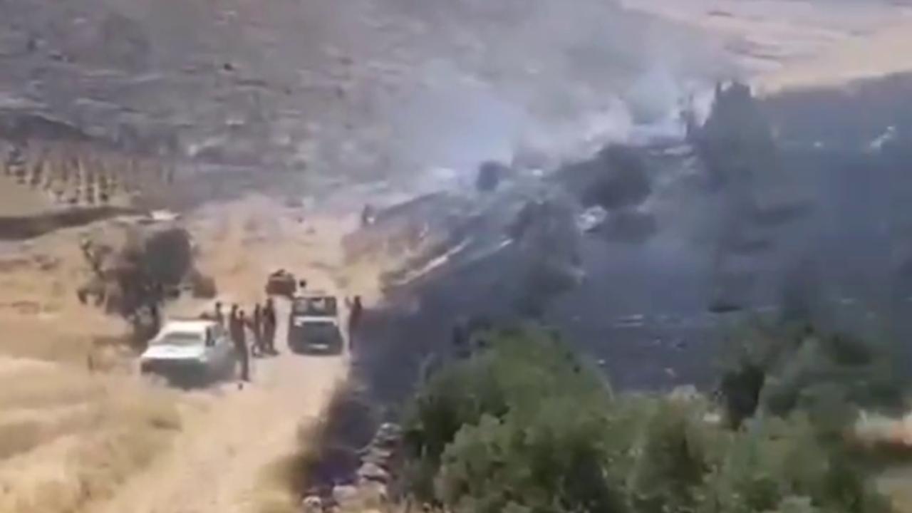 Filistin'de Yangın Yeri! İşgalci İsrail, Masum Çiftçilerin Tarlalarını Alevlere Verdi!