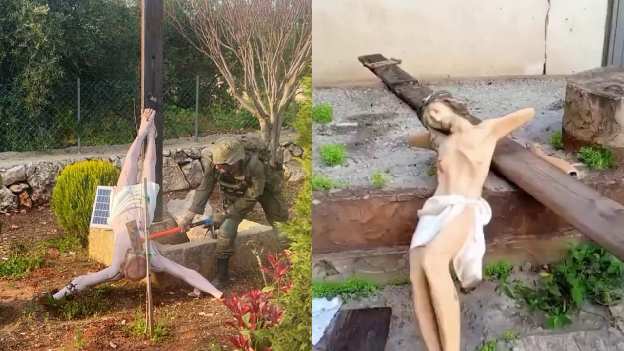 İsrail'den İnanılmaz Vandalizm! Hz. İsa Heykeline Bile Tahammül Edemediler!