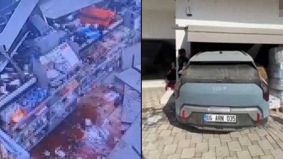 Muğla'da Korkutan Kaza: Otomobil Markete Girdi
