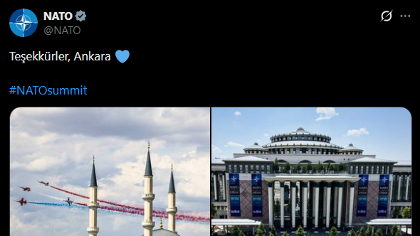 NATO'dan Ankara'ya Zirve Sonrası Teşekkür Mesajı